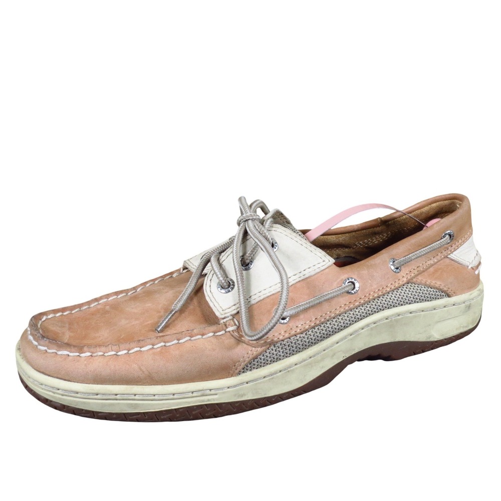 Sperry Billfish 3-Eye Men's Boat Shoes‎ Size 10.5 Brown Tan Leather Casual